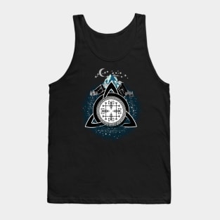 Nordic Charm: Exclusive Design of Triquetra and Vegvisir on Essential Products Tank Top